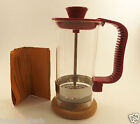 Burgundy Travel Coffee and Tea Maker French Press Small 3 Cup