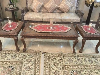 Tapiz Termeh rojo 3 piezas tejido bellas artes seda diseño cachemir colgante de pared Foto 1 de 4