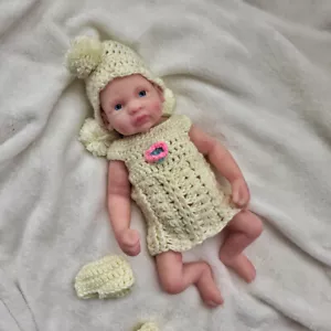 COSDOLL 10'' Preemie baby doll Full Solid Platinum Silicone Reborn Baby Dolls - Picture 1 of 8
