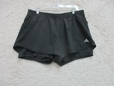 Adidas Shorts Extra Large Adult Black Running Sprint Lined Athletic Logo Womens • 14.06€