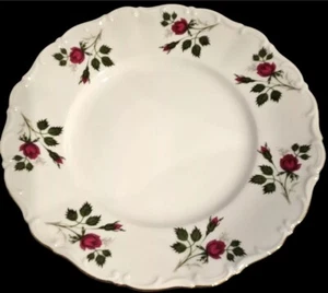 VTG SELTMANN WEIDEN Rose Plates Lot of 6 Gold Rim Bavarian Porcelain/7.5"D - Picture 1 of 6