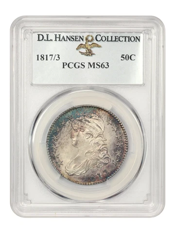 1817/3 50c PCGS MS63 ex: D.L. Hansen Cover