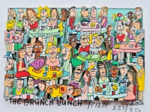 James Rizzi 3D Handsigniert Original Mini THE BRUNCH BUNCH 2002 PoP ART Freunde - Bild 1 von 12