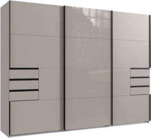 Schwebetürenschrank Saigon Kleiderschrank 270x64x208cm sandgrau - Glas - Bild 1 von 6