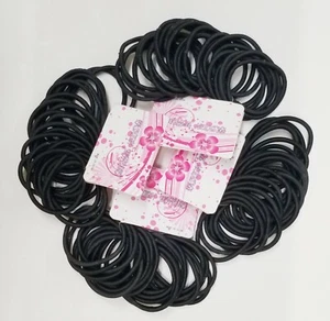 60 Hair Ties BLACK for Thick Hair No Metal Elastic Hair Bands for Women NEW - Picture 1 of 2