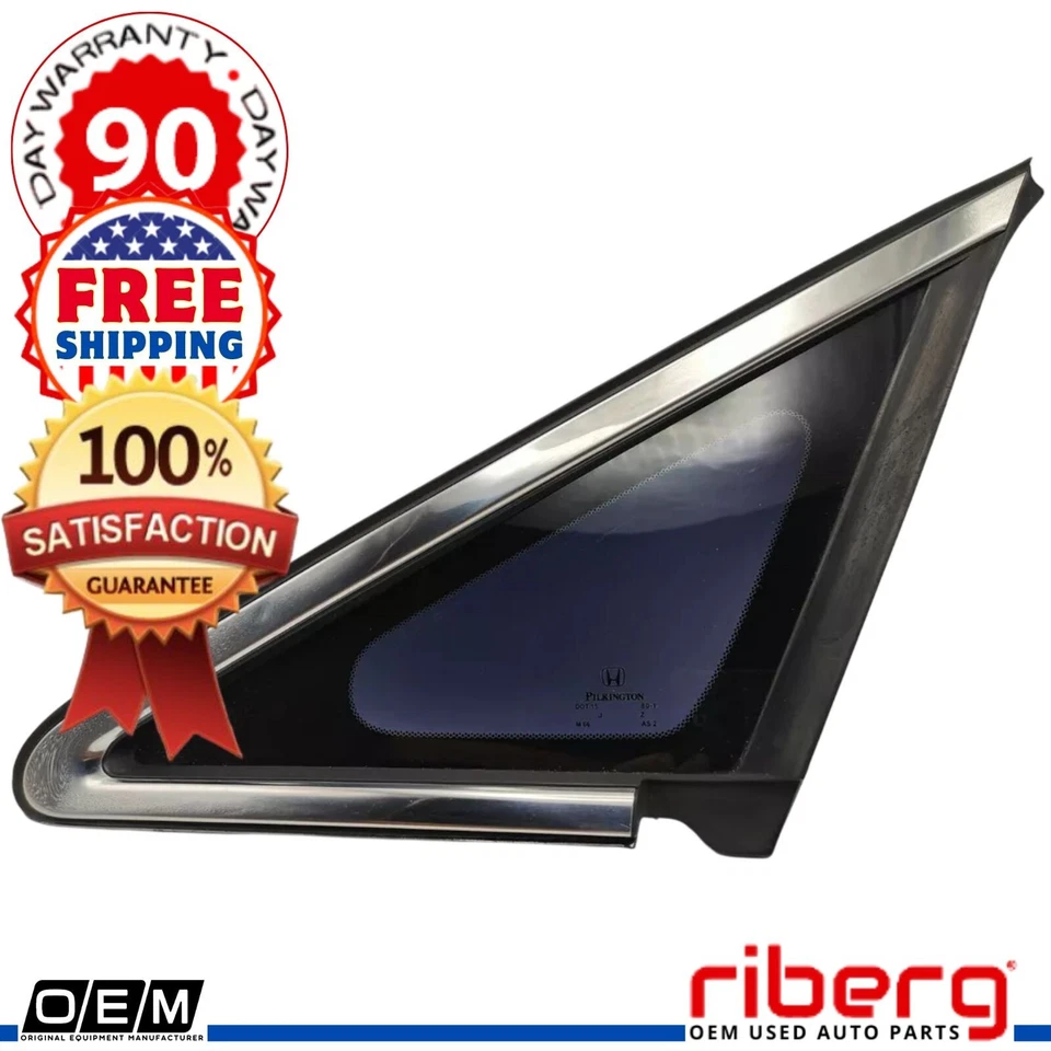 ✅OEM 11-17 Honda Odyssey lado izquierdo del conductor tringular parabrisas ventilación vidrio tintado Foto 1 de 4