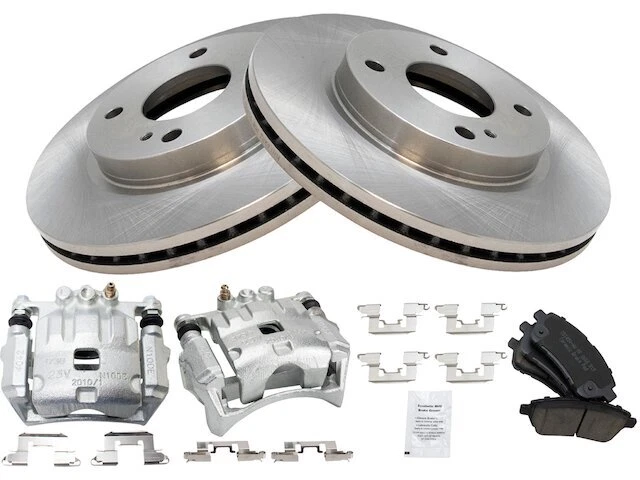 Juego de rotor y pinzas de freno delanteras TRQ 64WH53G para Ford Fiesta 2011-2018 Foto 1 de 1