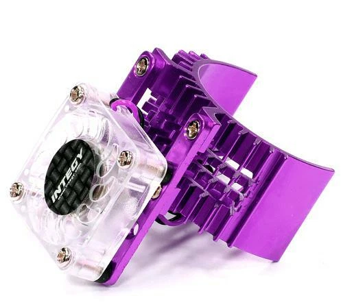 Traxxas SLASH/Rustler Purple Motor Heat Sink w/Fan INTT8074PURPLE - Image 1 of 1