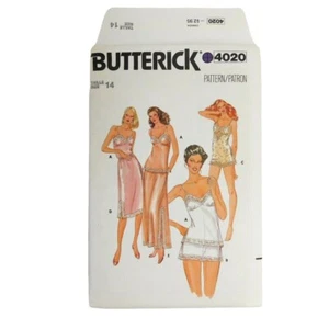 Butterick 4020 Misses Camisole Shorts Bodysuit Half Slip Sewing Pattern Size 14 - Picture 1 of 9
