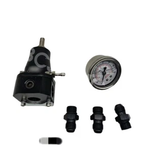 AN-6 6AN Adjustable Fuel Pressure Regulator 30-70 PSI With Oil Gauge 1/8IN NPT - Picture 1 of 11