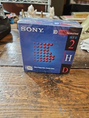 New Floppy Disk SONY MFD 2HD 3.5" MAC Formatted 1.40 MB 10MFD-2HDcfm Double-Side - Image 1 of 4