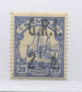 Samoa 1914 20 pf overprinted G.R.I. 2 1/2d. mint o.g. hinged - Picture 1 of 1