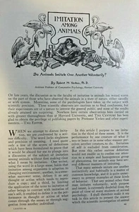 Imitación entre animales 1909 por Robert M. Yerkes ilustrado - Imagen 1 de 3