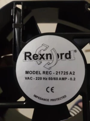 1 pcs  REXNORD Fan REC-21725A2 AC220V  0.2A 17251 17CM  2 wire Aluminum frame - Image 1 of 4