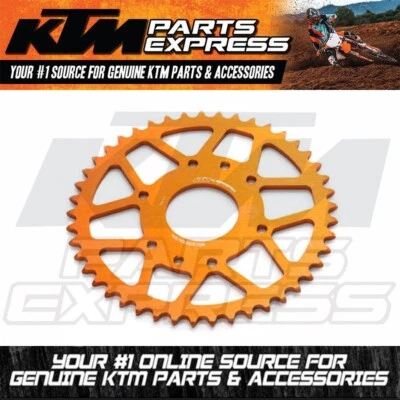 NEW KTM REAR SPROCKET ORANGE 43T TEETH 200 RC 390 DUKE RC ADVENTURE 2015-2023 - Image 1 of 3