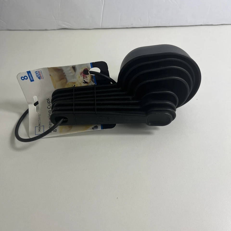 Mainstays Black Nylon Measuring Cup & Spoon Set , 8 Piece - Image 1 of 4