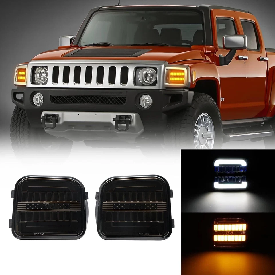 Luces LED de señal de giro de esquina para camioneta Hummer H3 06-10 2 un. Lámparas de estacionamiento Foto 1 de 4