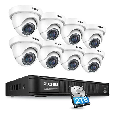 ZOSI 1080P 8CH Hogar CCTV DVR Sistema de Seguridad Exterior Cámara 2MP Detección de Movimiento Foto 1 de 4