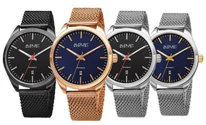 Men's August Steiner AS8265 Automatic Date Stainless Steel Mesh Bracelet Watch - Picture 1 of 5