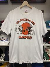Rare VTG 1987 NFL Football Cleveland Browns Dawgs Tshirt Adult Size Large