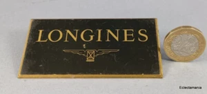 Placa publicitaria vintage de exhibición de tienda LONGINES - Imagen 1 de 7