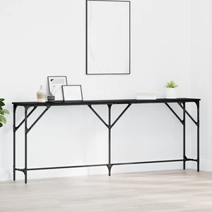 Tavolo Console Quercia Nera 200x29x75 cm Legno ingegnerizzato - Foto 1 di 9