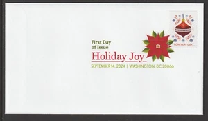 US 5942 Holiday Joy Red Ornament DCP FDC 2024 - Picture 1 of 1