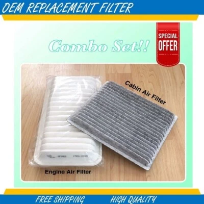 Juego combinado motor y elemento carbono filtro de aire cabina se adapta a SCION TC 2005-2010 Foto 1 de 4