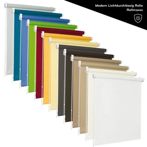 Persianas enrollables modernas persiana translúcida persiana de ventana fijación de abrazadera sin taladrar - Imagen 1 de 17