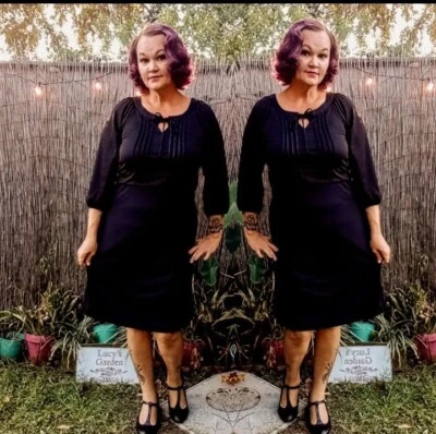 Vestido Rockabilly L/XL Negro Vintage Foto 1 de 2