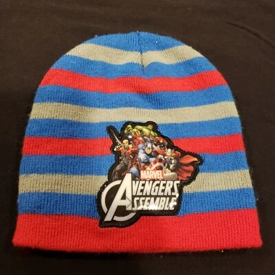 Marvel Super Heroes Avengers Assemble Chicos Personaje Rojo Gorro Azul Rojo OS Foto 1 de 4