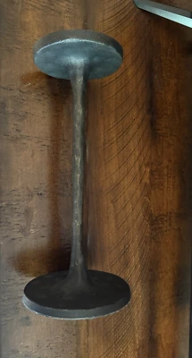 12” Pottery Barn Petaluma Pillar Candle Holder | Medium Bronze | Holds 4" Pillar - Image 1 of 4