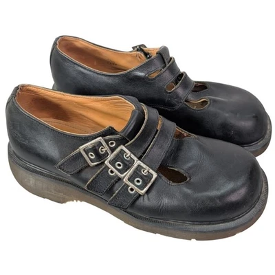 Zapatos Oxford De Colección Años 90 Dr Martens Mary Jane Mujer Triple Hebilla Inglaterra Talla 8 Foto 1 de 4