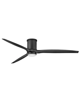 Matte Black 72"Ceiling Fan from the Hover Flush Collection - Image 1 of 3