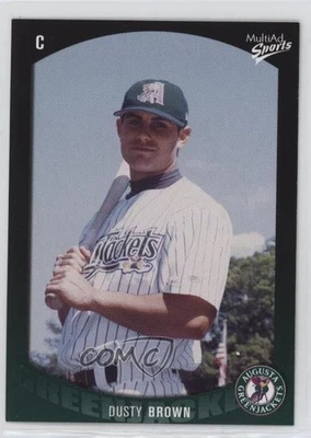 2003 MultiAd Sports Augusta GreenJackets Dusty Brown #4 Rookie RC - Image 1 of 2