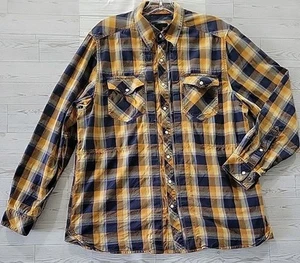 5.11 Plaid Midweight Conceal Long Sleeve Pearl Snap Shirt Men's L Western Brown - Picture 1 of 10