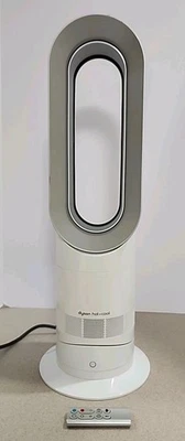 Dyson (AM09) Hot+Cool Jet Focus Fan Heater Tested and Workig White and Silver - Image 1 of 4