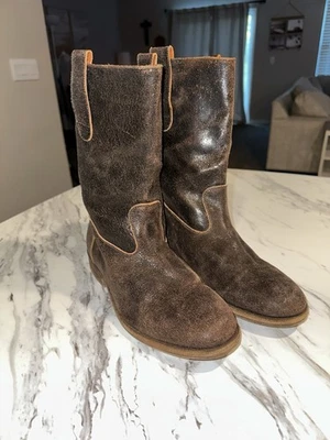 Botas Billy Reid Western Roper de cuero altura de pantorrilla para mujer 7’  Foto 1 de 4