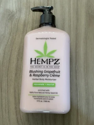 Crema hidratante corporal a base de hierbas para pomelo y frambuesa rubor cáñamo ~ loción de 17 oz Foto 1 de 4
