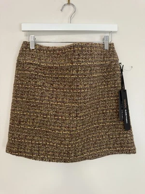 Willi Smith NUEVO CON ETIQUETAS Falda Tweed en Color Marrón Talla 6 Foto 1 de 4
