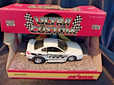 Majorette Ultra Custom White 1995 Mustang Turbo # 3221 1:32-NEW - Image 1 of 4
