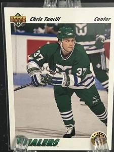 CHRIS TANCILL--STAR ROOKIE--1991-92 UPPER DEC--HARTFORD WHALERS--FREE SHIPPING - Picture 1 of 2