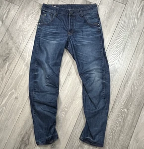 Pantalones de mezclilla cónicos G Star Raw ARC 3D para hombre W32 L32 ajuste retorcido azul botón mosca #005 - Imagen 1 de 19
