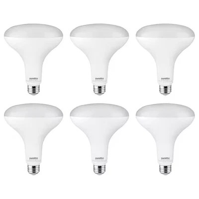 85-Watt Equivalent BR40 Dimmable E26 Base LED Light Bulb, Warm White 2700K (6-Pa - Image 1 of 4