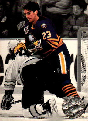 Randy Hillier Buffalo Sabres 1992 Pro Set Platinum Performer #158 - Image 1 of 2