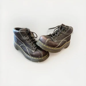 Dr. Martens Doc Daisy Womens Size 7 Chunky Platform Ankle Boot 12281 Brown Y2K - Picture 1 of 8