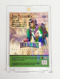 MINT DUAL SIDED REFRACTOR Vinny Testaverde 1997 Topps Finest Field Generals NFL  - Picture 1 of 2
