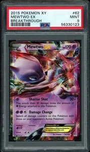 2015 Pokemon XY Mewtwo EX Breakthrough #62 PSA 9 MINT - Picture 1 of 2