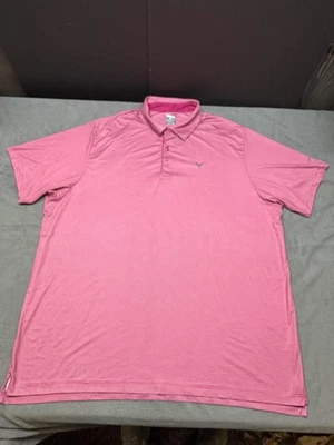 Camisa Polo Callaway Para Hombres 2XL Rosa Blanca Opti-Dri Golf Performance Tech Elastizada Foto 1 de 4