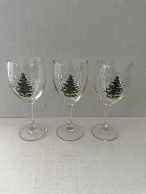 Juego de 3 copas de vino de agua para todo uso Nikko Happy Holidays de 10,5 oz en caja original Foto 1 de 4